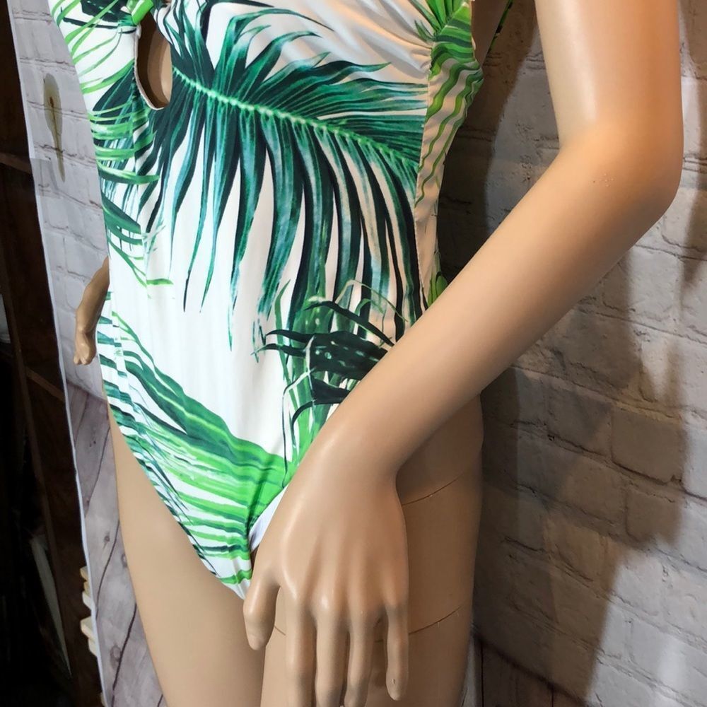 TiniBikini Palm Fronds Print One Piece Swimsuit XL - Picture 7 of 16
